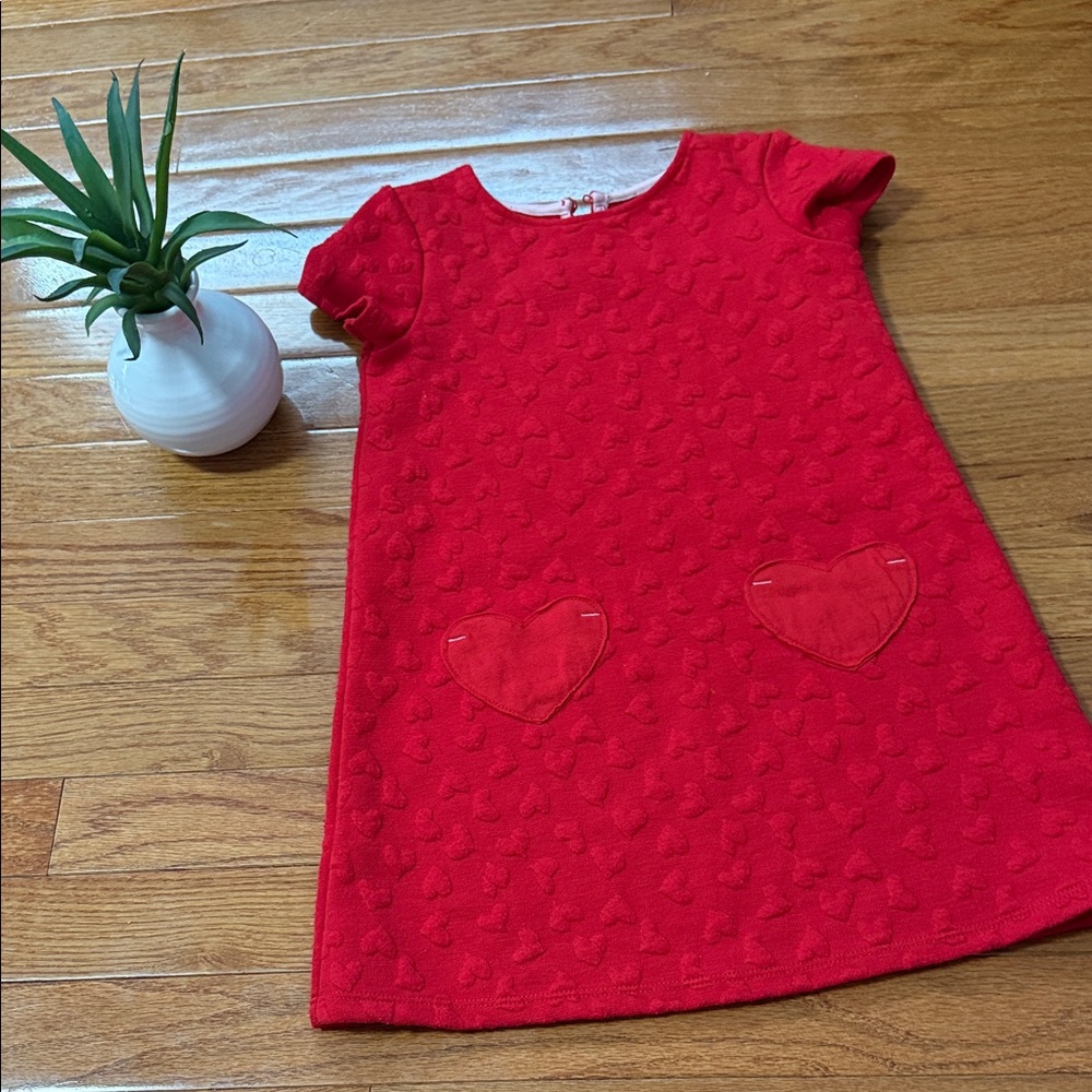 Cat & Jack Red Heart Pocket Dress